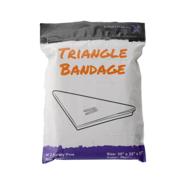 lightning x triangular triangle bandage for arm sling cravat with safety pins for first aid kits
