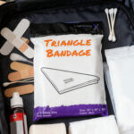 lightning x triangular triangle bandage for arm sling cravat with safety pins for first aid kits