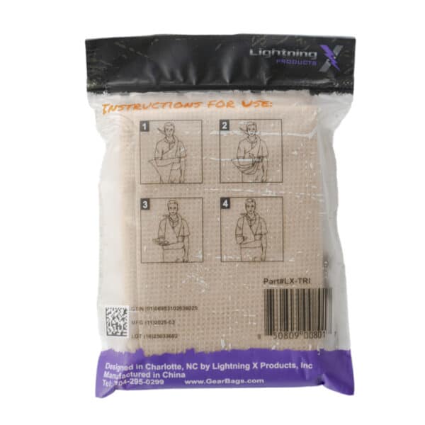 lightning x triangular triangle bandage for arm sling cravat with safety pins for first aid kits