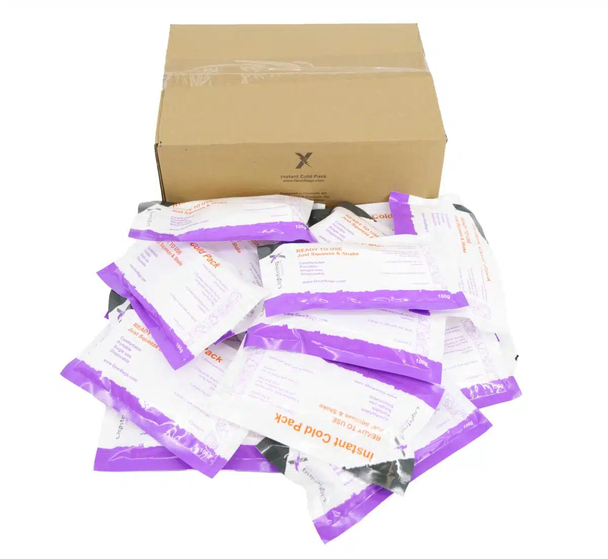 lightning x instant ice cold compress pack 4.5" x 7" for sprains, strains, bumps and other injuries, must have for first aid kits