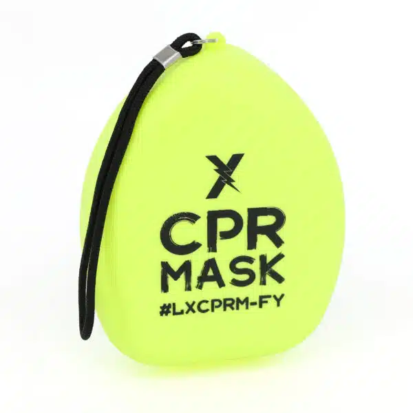 Premium CPR Pocket Mask | Hard Case | LXCPRM - Available in black or fluorescent yellow