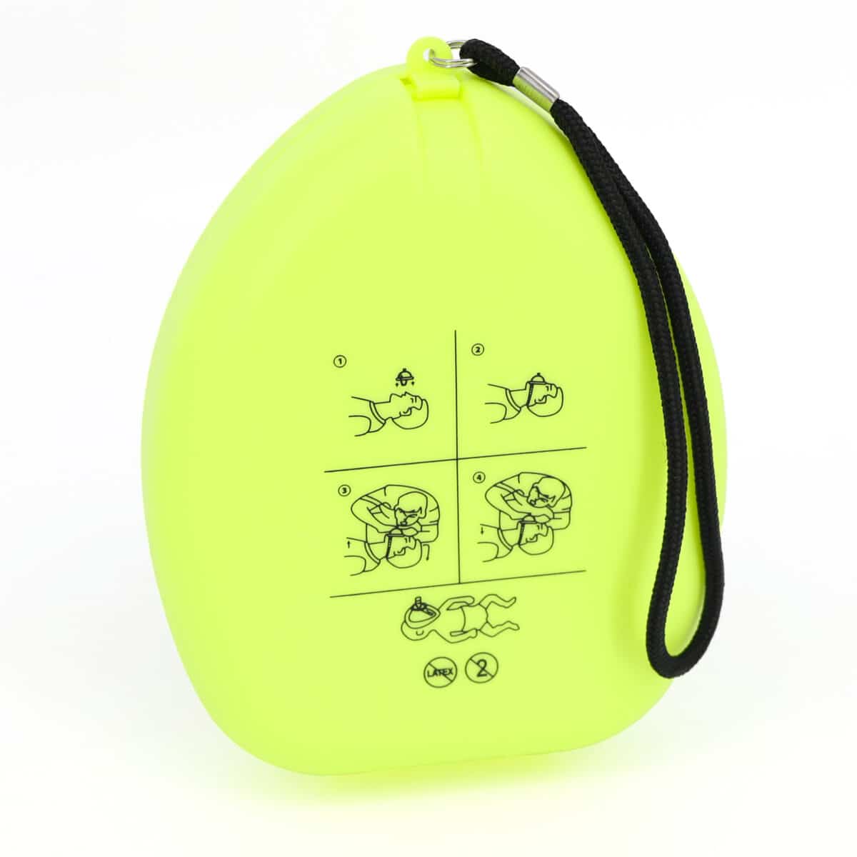 Premium CPR Pocket Mask | Hard Case | LXCPRM - Available in black or fluorescent yellow