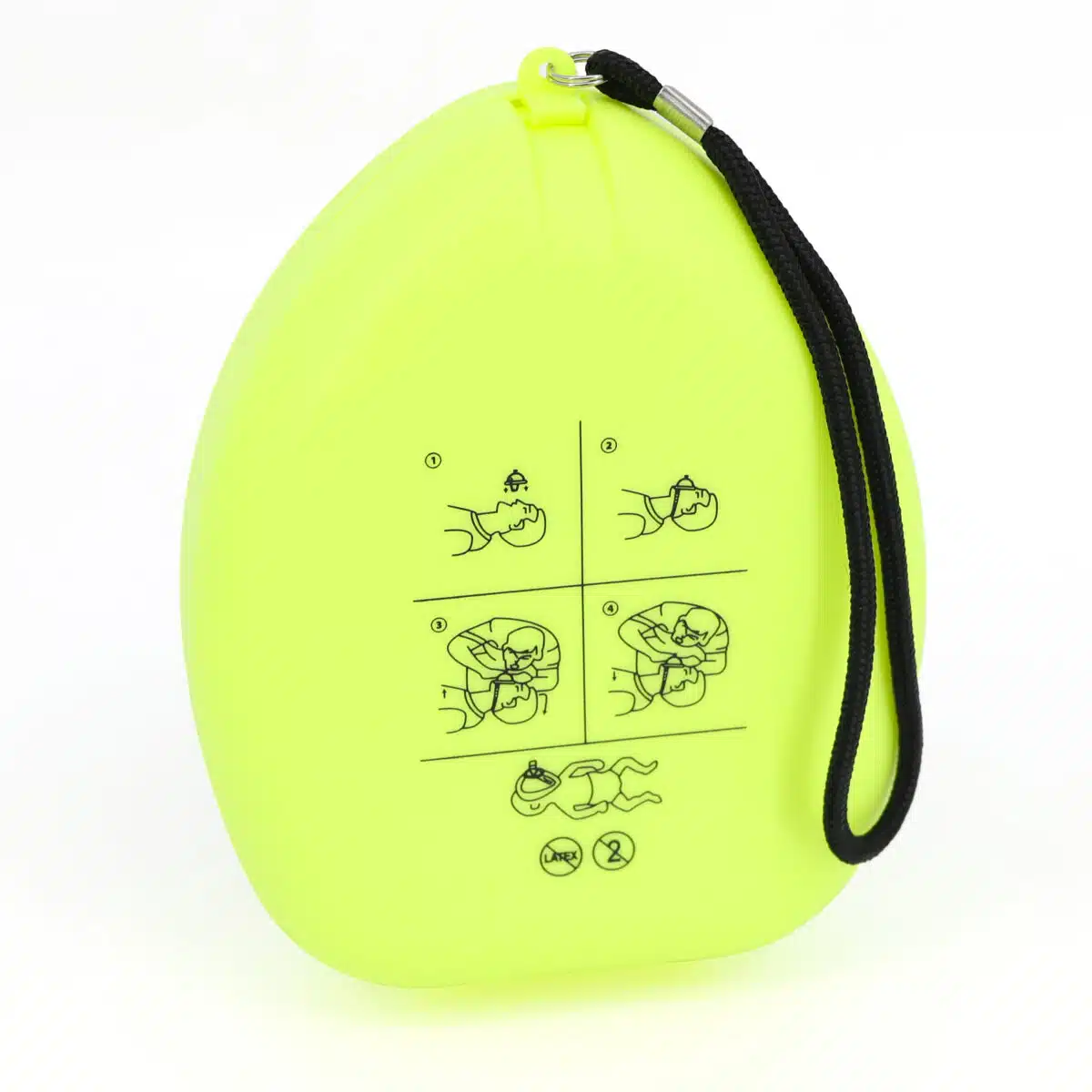 Premium CPR Pocket Mask | Hard Case | LXCPRM - Available in black or fluorescent yellow
