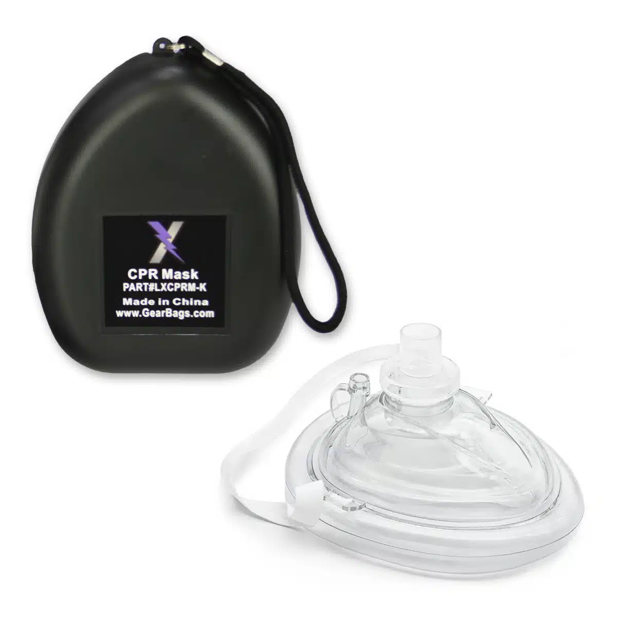 lightning x cpr mask in hard case face shield pocket sized