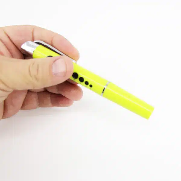 lightning x led penlight pen light flashlight for medical exam first aid kits emt nurse reusable alkaline batteries aaa bright hi-vis yellow