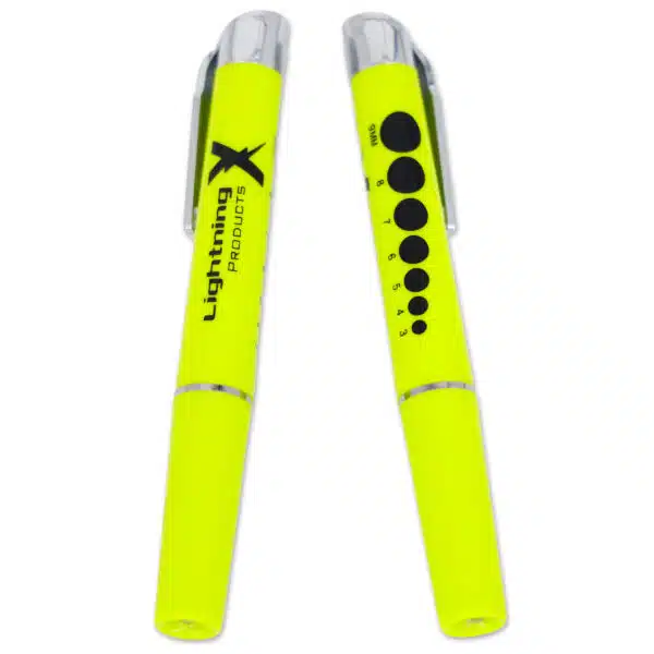 lightning x led penlight pen light flashlight for medical exam first aid kits emt nurse reusable alkaline batteries aaa bright hi-vis yellow