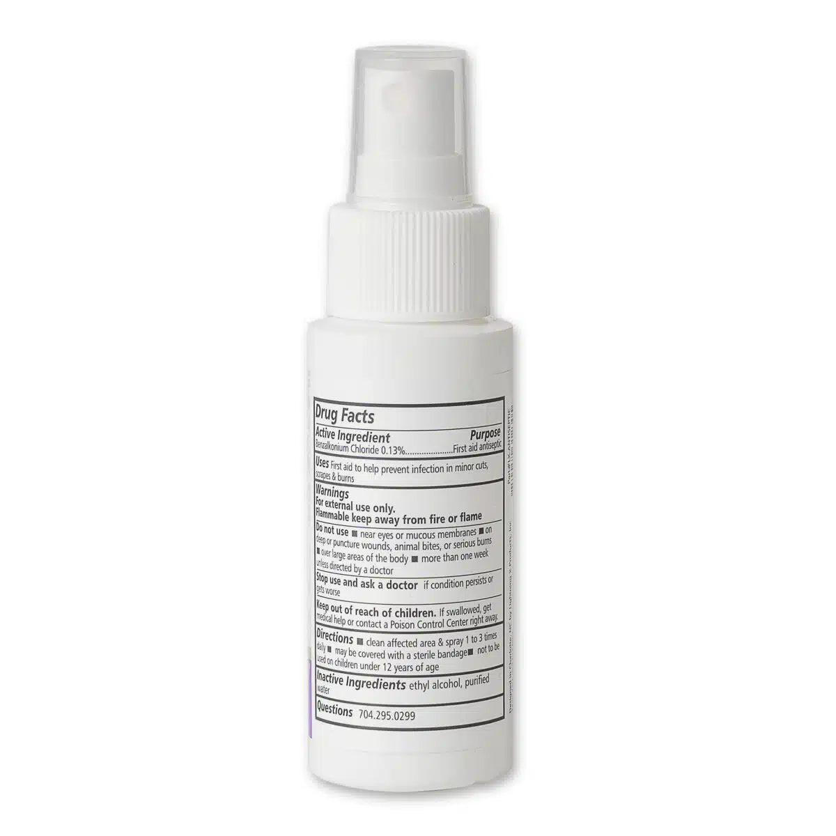 lightning x first aid antiseptic spray 2 oz pump bottle for cleaning wounds cuts scraps for first aid kits