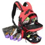 lightning x tacmed fully stocked prefilled tactical medical backpack with first aid trauma supplies mb45-skm lxmb45 including tourniquet stop the bleed bandages cpr stethoscope bp cuff israeli bandage and more for bleeding control red with hydration bladder