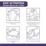 AI-generated illustrations depicting use instructions for instant cold pack