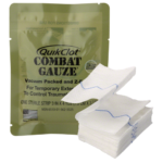 QuikClot Combat Gauze Z-Fold hemostatic dressing stops bleeding fast