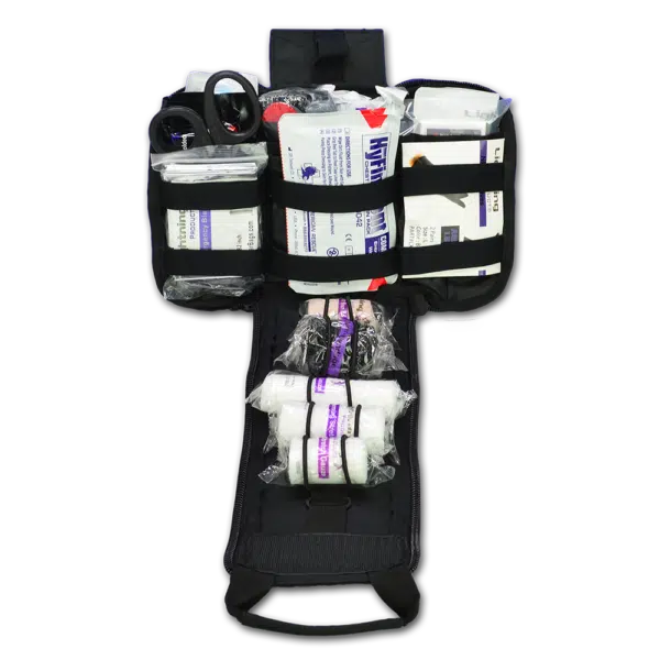 Lightning X PB35 Spread Eagle Tactical IFAK Trauma Gunshot First Aid Stop The Bleed Medical Kit w/ CAT Tourniquet, QuikClot, Israeli Bandage & other emergency supplies