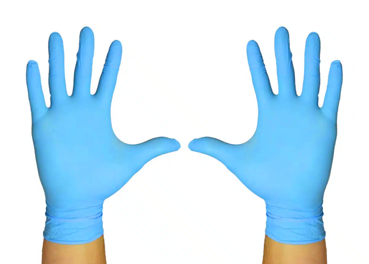 lightning x individually wrapped packaged nitrile safety exam gloves latex free pocket pack 2 pairs