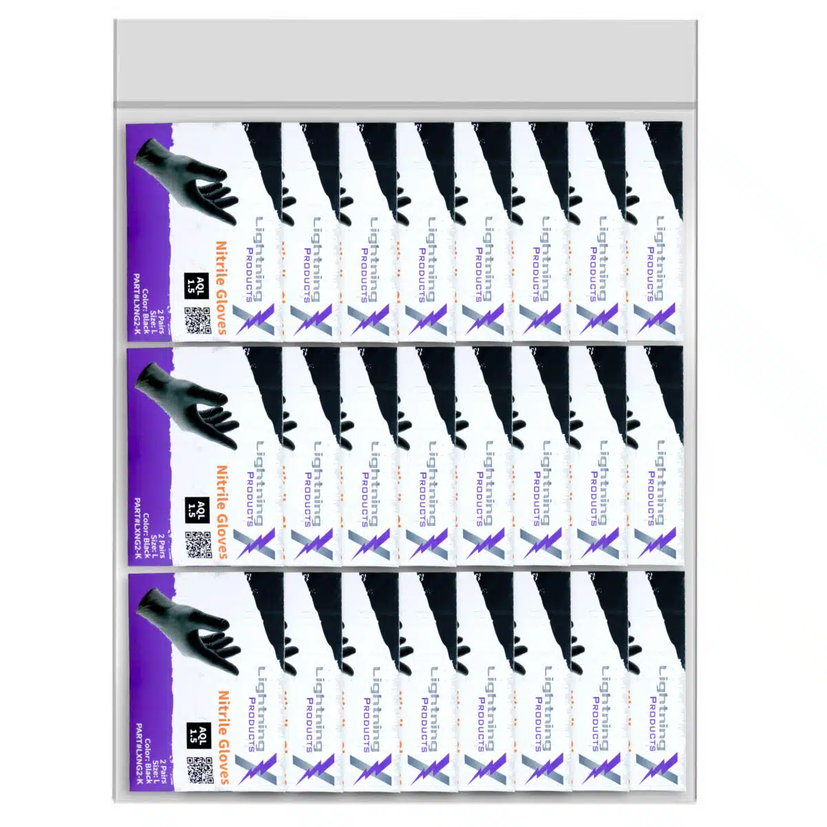 Lightning X Nitrile Medical Exam Gloves | Individually Wrapped | Latex-free | Pocket Pack | Black or Blue