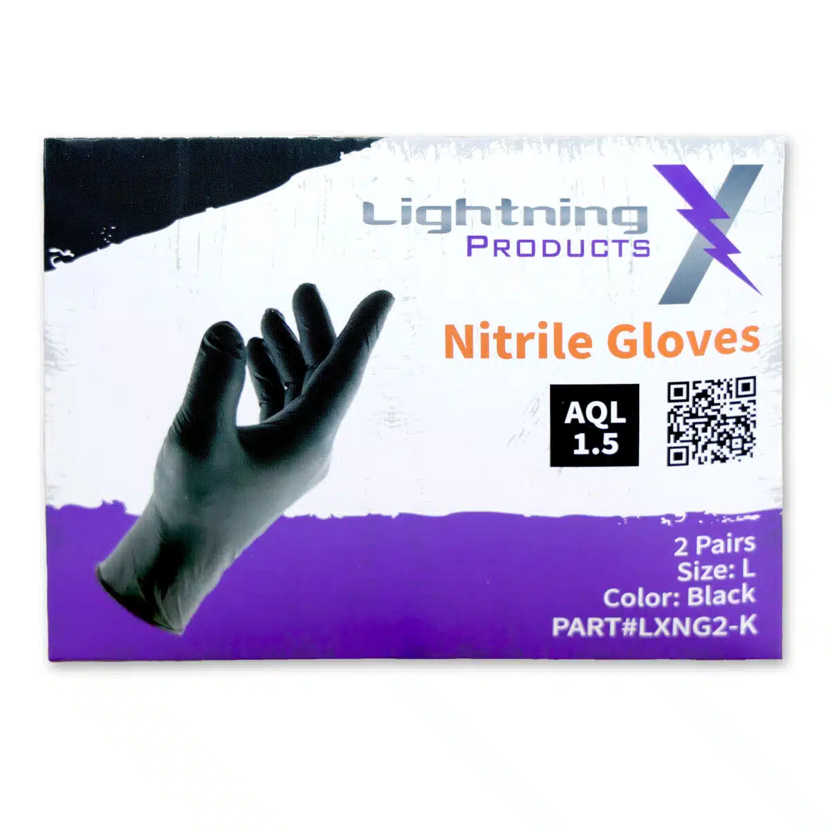 Lightning X Nitrile Medical Exam Gloves | Individually Wrapped | Latex-free | Pocket Pack | Black or Blue