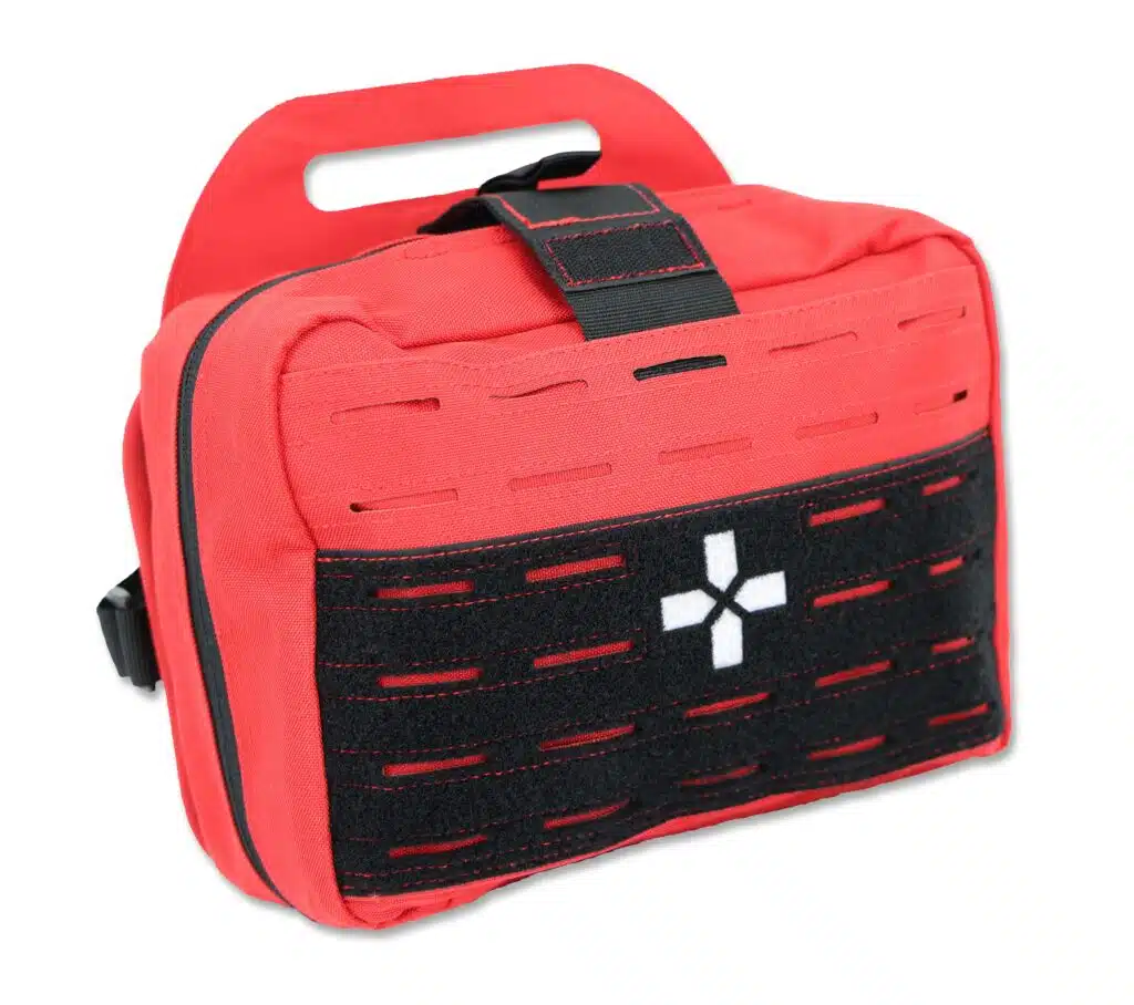 Rip away vehicle headrest head rest tactical molle first aid ifak bag pouch red