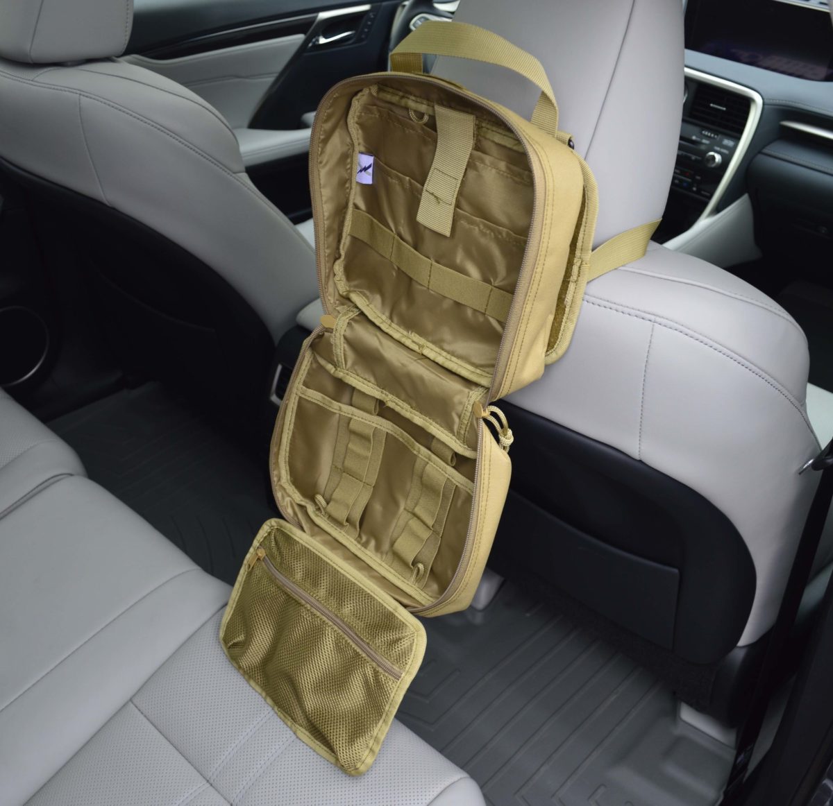 LXPB50 Rip-Away Tactical MOLLE Pouch for Car Headrest