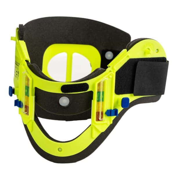 Lightning X adult adjustable cervical collar extrication neck brace ems first responder trauma immobilization similar to AMBU Perfit Ace or Stiffneck in fluorescent yellow