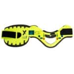 Lightning X adult adjustable cervical collar extrication neck brace ems first responder trauma immobilization similar to AMBU Perfit Ace or Stiffneck in fluorescent yellow