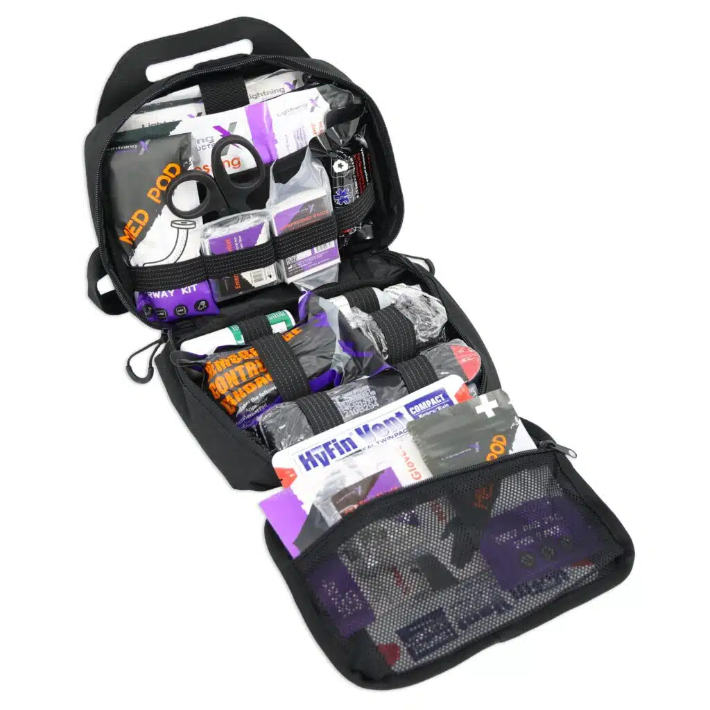 Officers patrol universal vehicle headrest trauma stop the bleed first aid kit laser cut molle w/ cat tourniquet