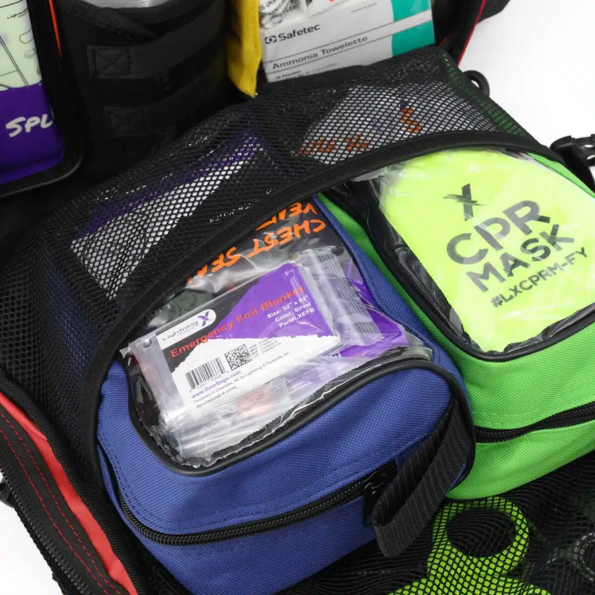inside pocket of ems backpack with colored inserts