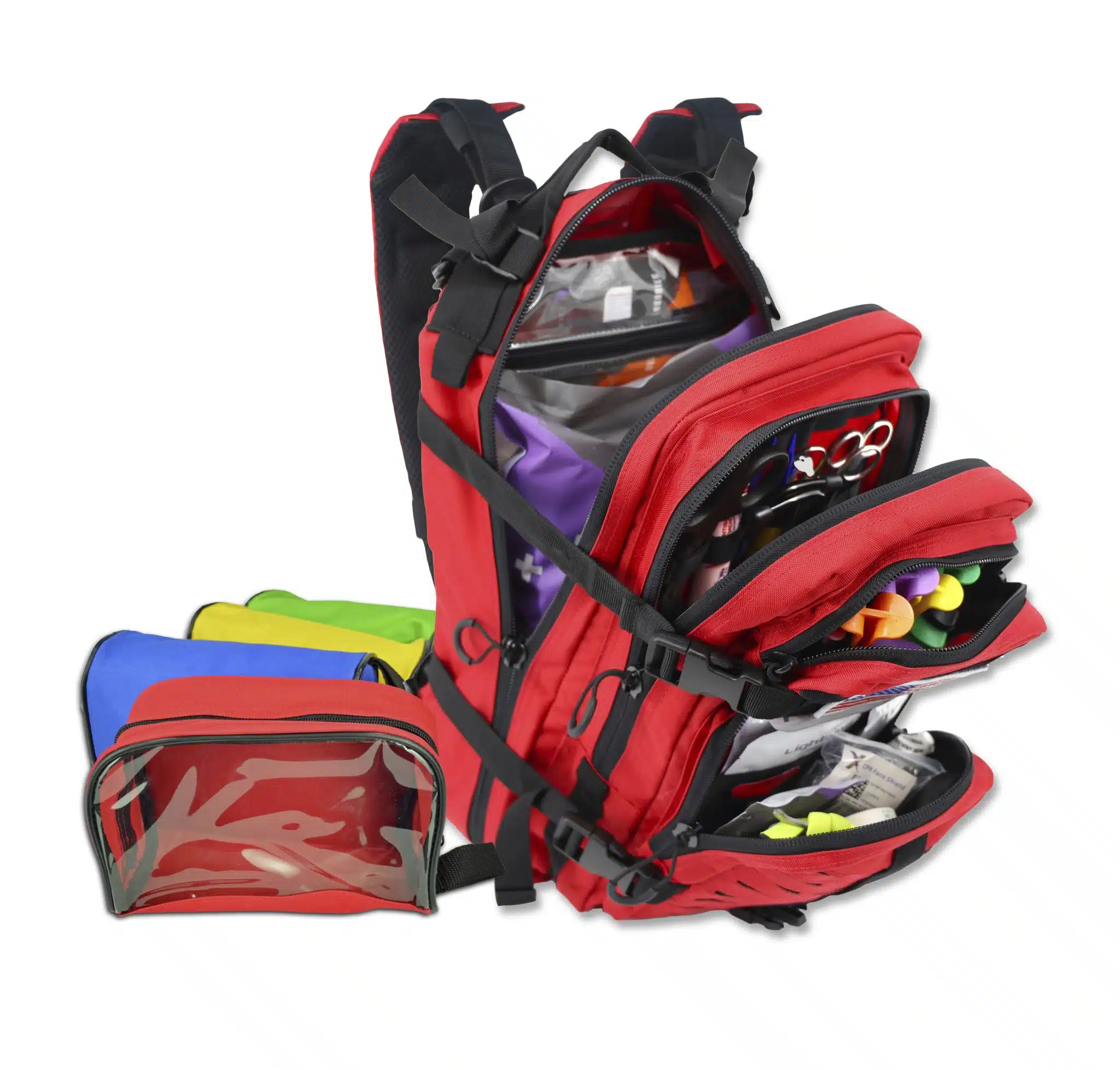 Small tactical assault pack fully stocked bleeding control ems emt trauma kit