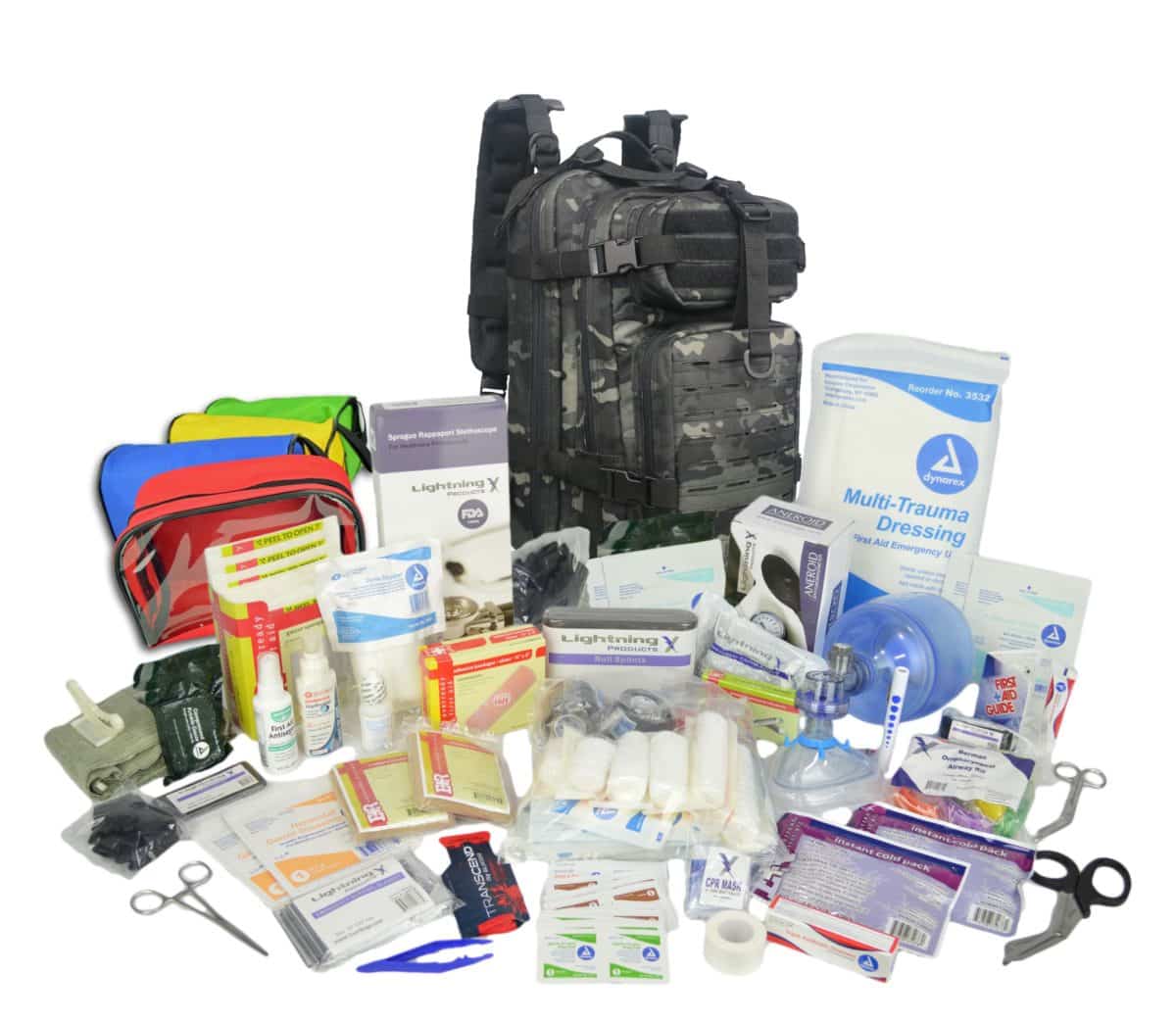 Lightning X Premium Tactical trauma backpack w M Kit & MBP4 Pouches