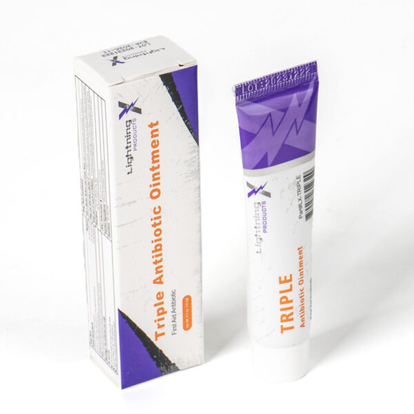 lightning x triple antibiotic ointment tube 05. oz 1/2 ounce for first aid kits cuts scrapes burns