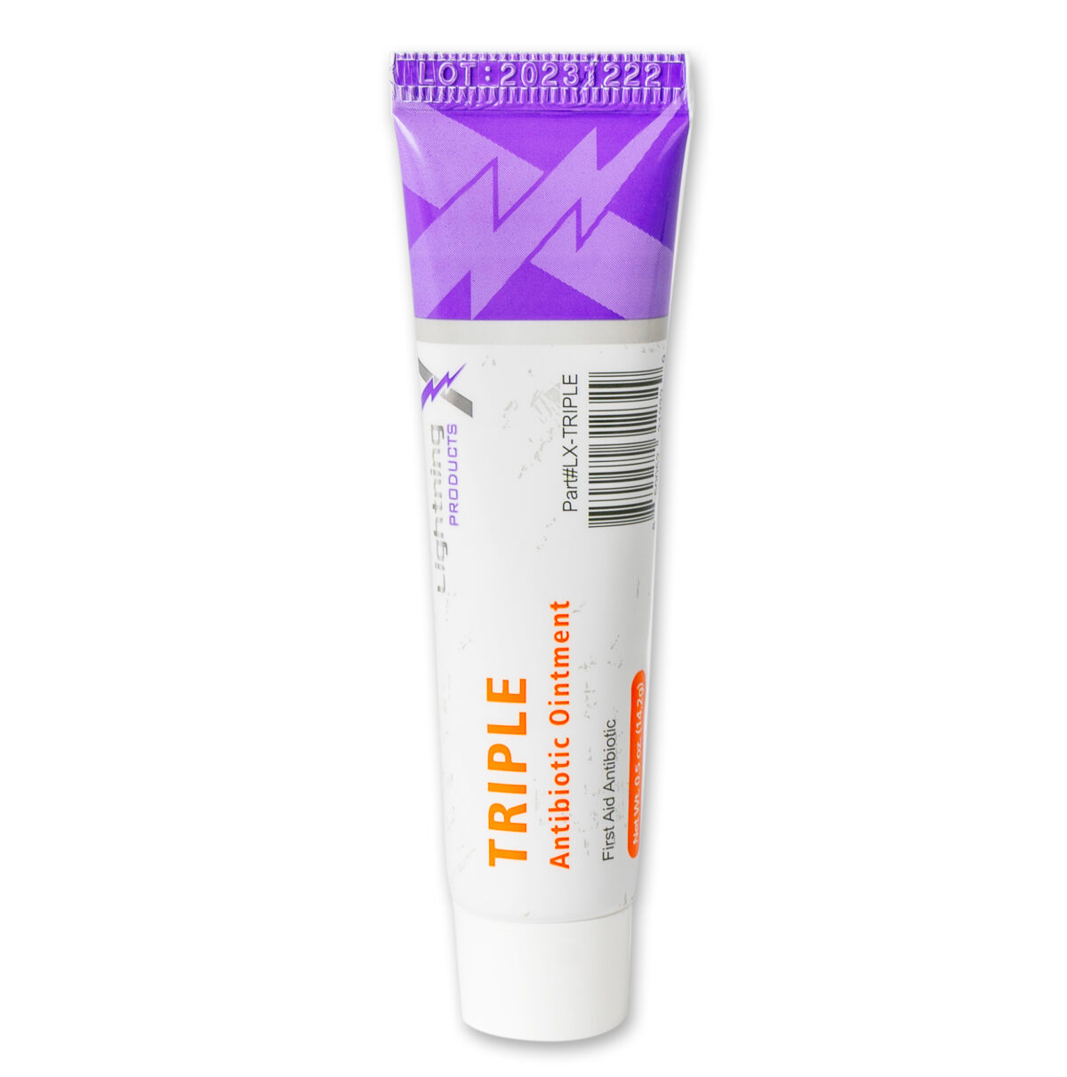 lightning x triple antibiotic ointment tube 05. oz 1/2 ounce for first aid kits cuts scrapes burns