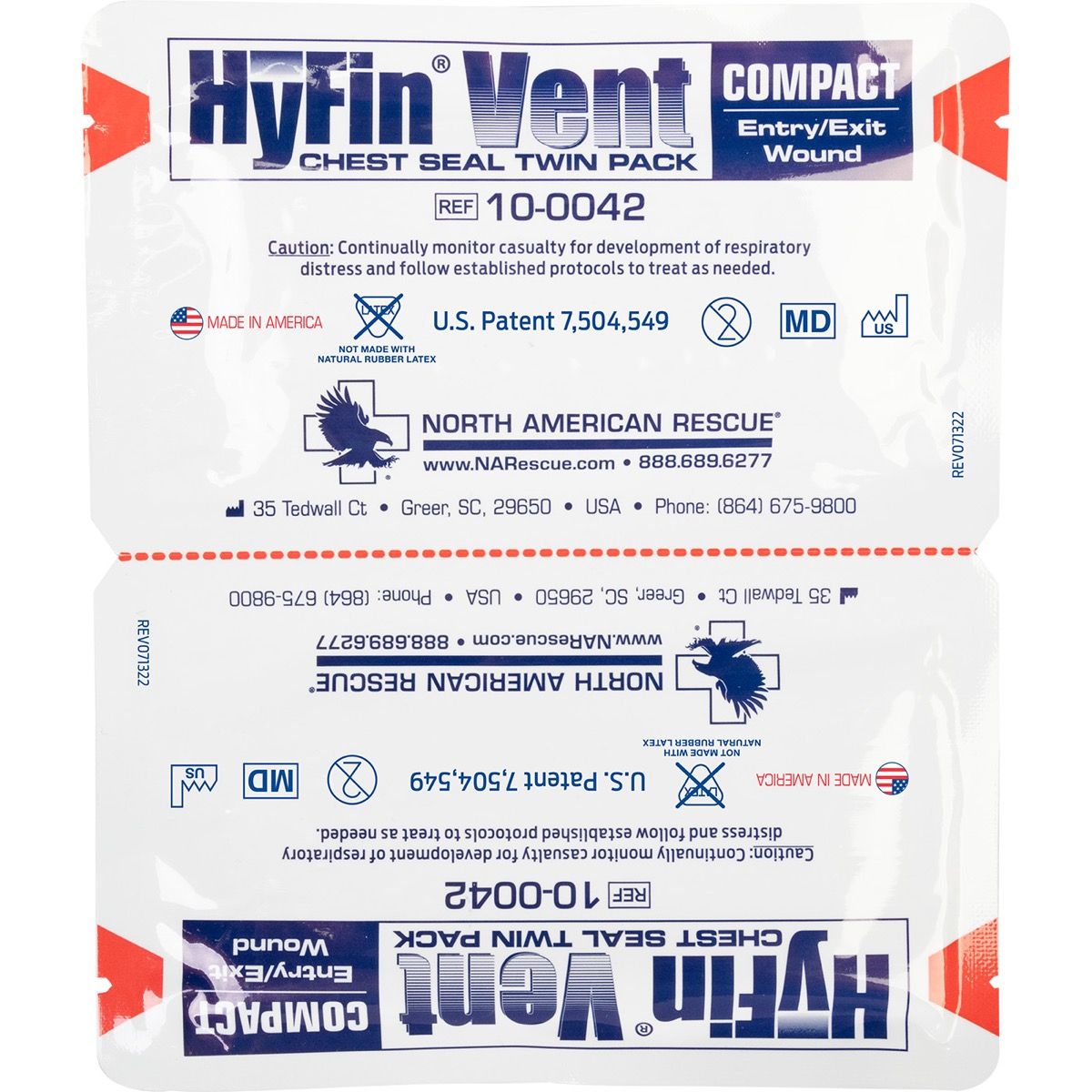 Hyfin Vent Compact Chest Seal Twin Pack