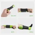 examples of universal splints being used on arms, legs and fingers