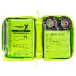 Lightning X roll splint kit, fluorescent yellow splints in zippered pouch