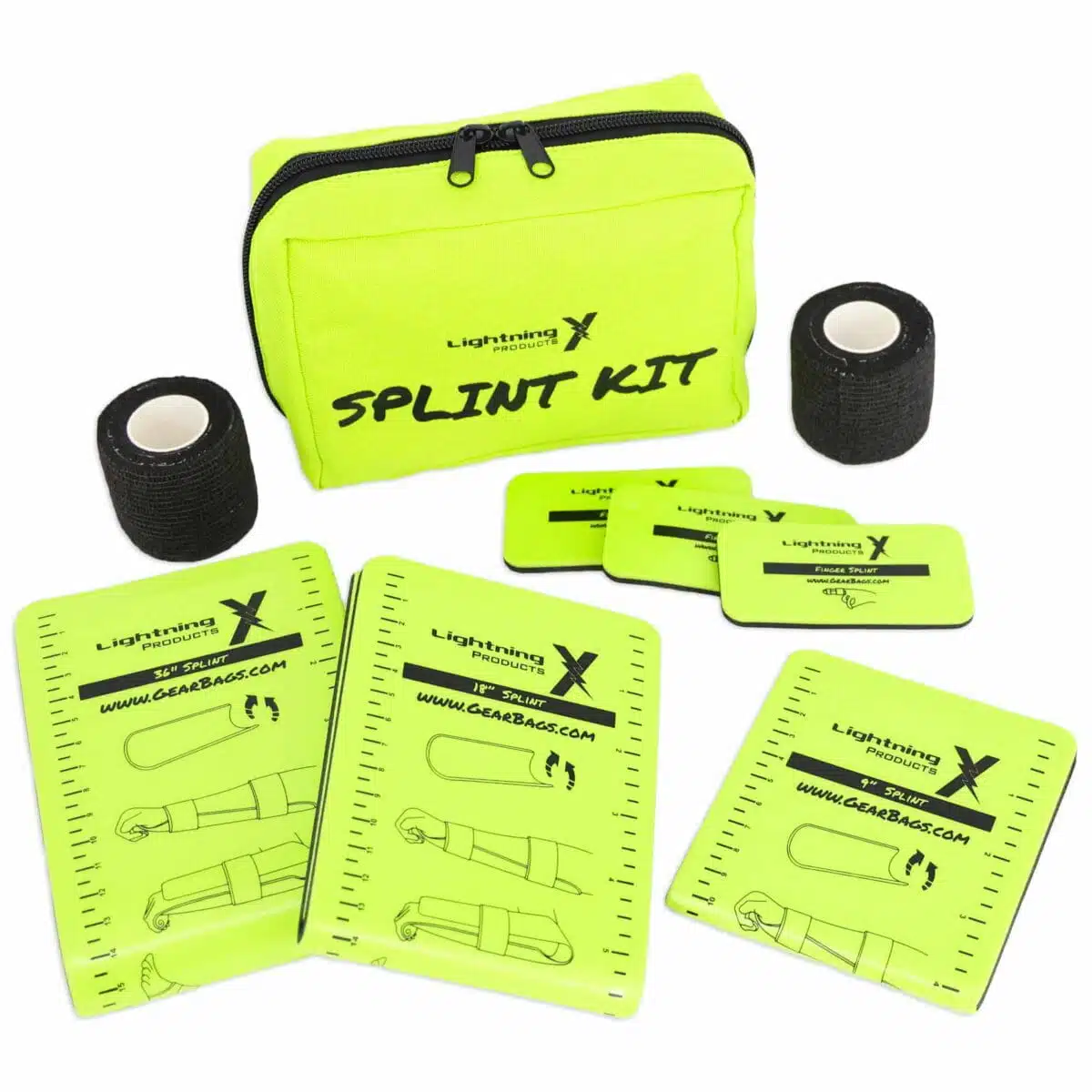 Lightning X Universal Roll Splint Kit PRO with foam and aluminum medical splints