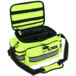 Fluorescent Yellow EMT Bag, Opened, With Divider Compartments