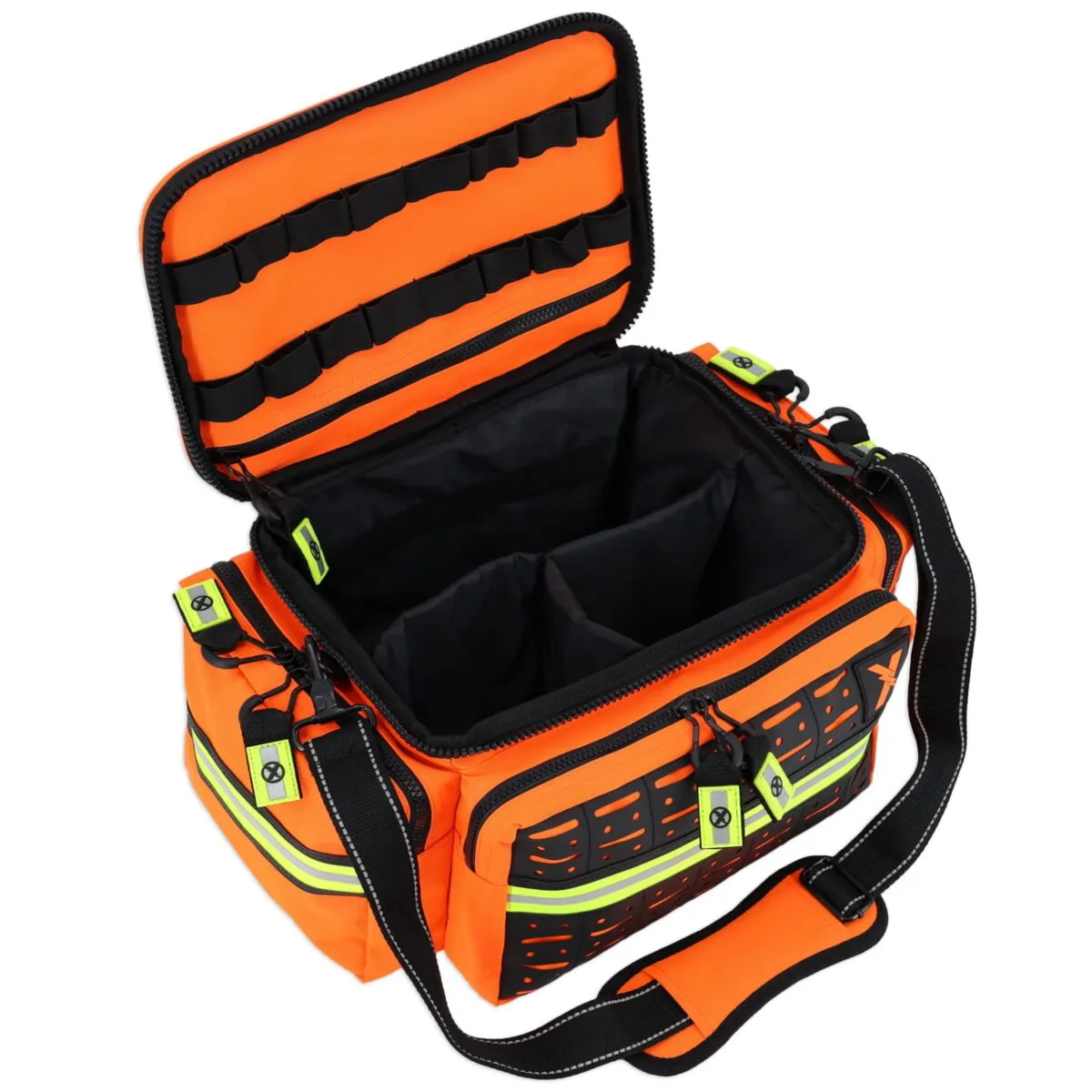 Orange Lightning X EMT Bag, LXMB25, Opened, With Divider Compartments