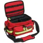 Red EMT Bag, Opened, With Divider Compartments