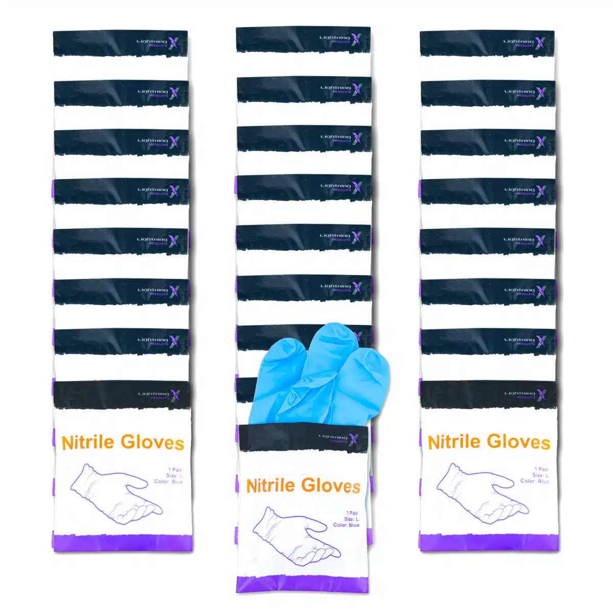 Nitrile Exam Gloves | Individually Wrapped | 25-Pack - Image 2