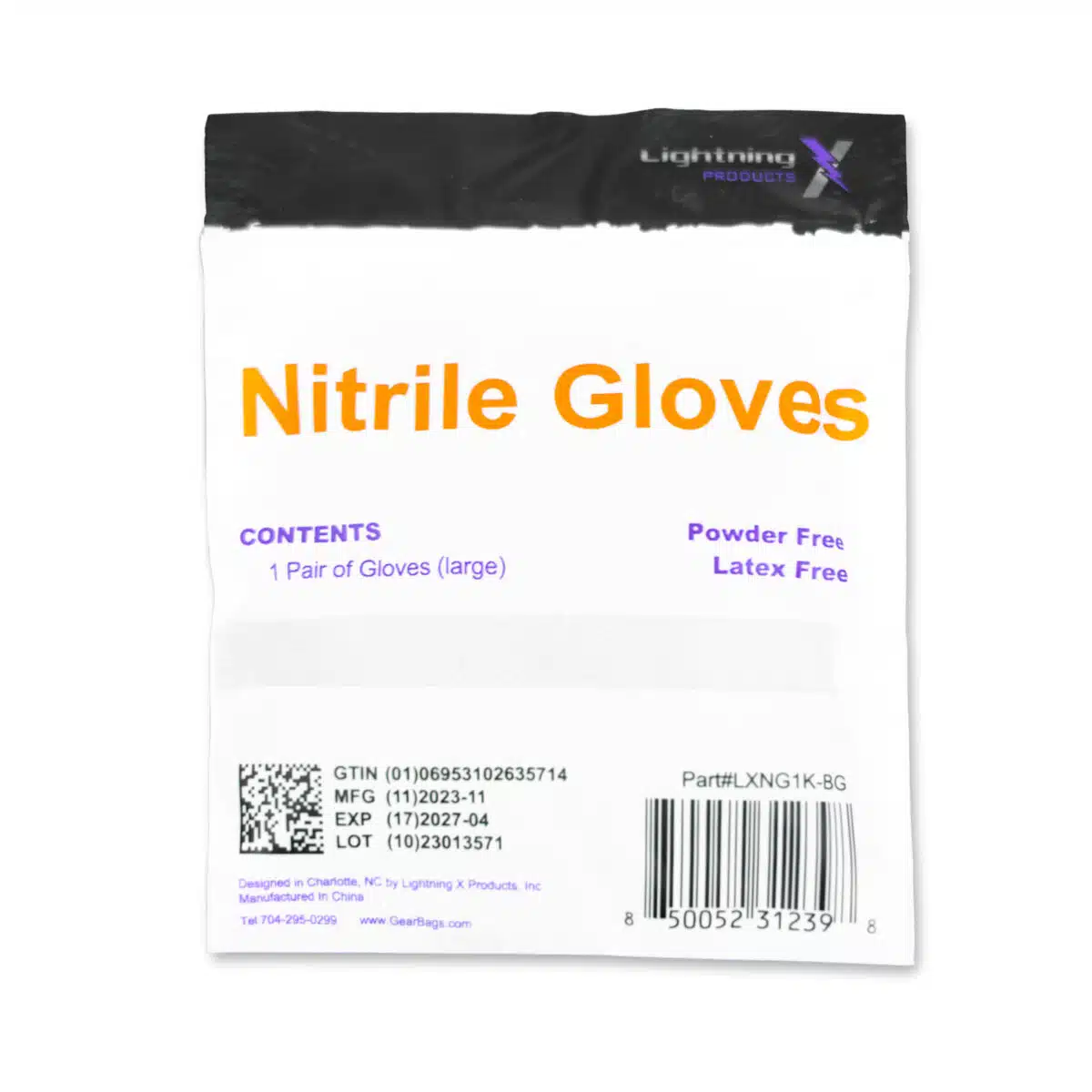 Nitrile Exam Gloves | Individually Wrapped | Single Pair | LXNG1