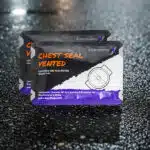 Lightning X CSV6 vented chest seal with hydrogel adhesive for open chest wounds, trauma first aid, IFAK kits, gunshot or stab injuries, military and EMS emergency use