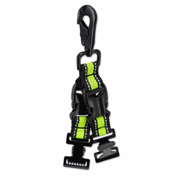LXFGC-HD2-QR lightning x dual quick release glove strap holder with dual clips for firefighters, extrication, construction, golfing, work gloves reflective alligator clip