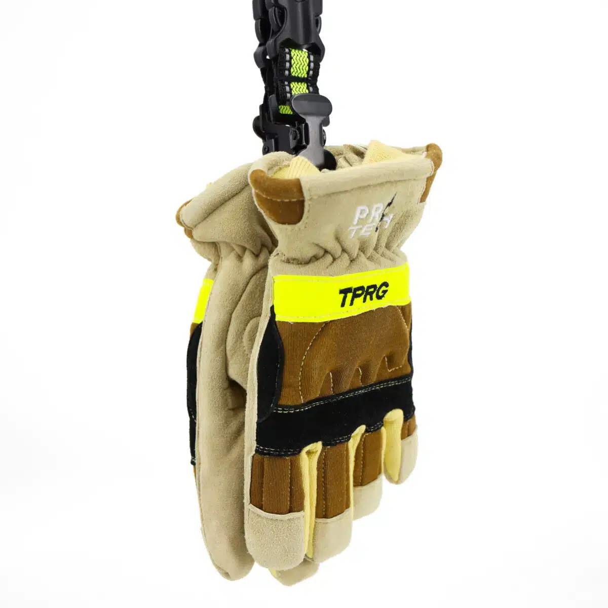 LXFGC-HD2-QR lightning x dual quick release glove strap holder with dual clips for firefighters, extrication, construction, golfing, work gloves reflective alligator clip