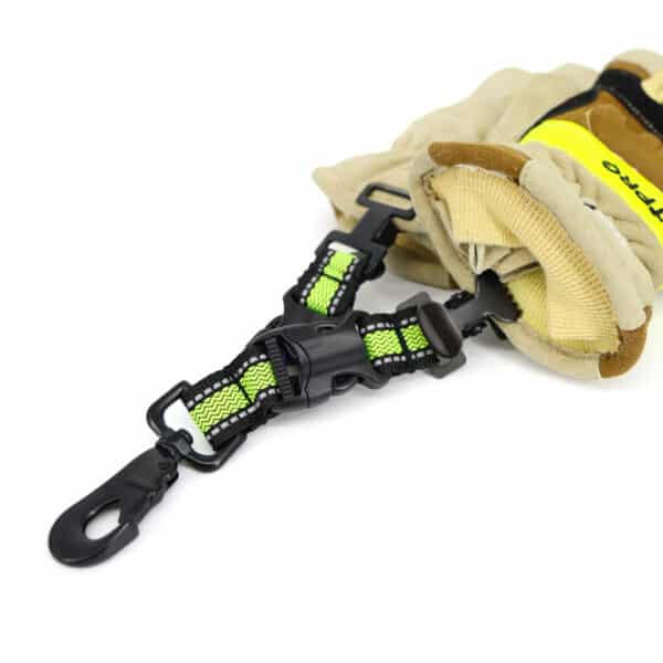 LXFGC-HD2-QR lightning x dual quick release glove strap holder with dual clips for firefighters, extrication, construction, golfing, work gloves reflective alligator clip