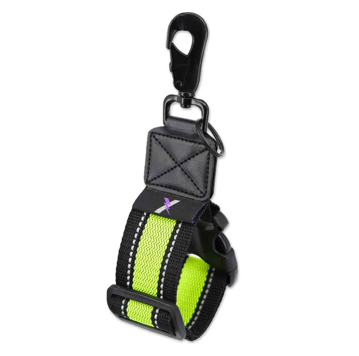 lightning x xl extra wide glove strap clip hook holder for firefighter fire mechanics safety work welding gardening construction gloves reflective hi-vis nylon & leather w/ key ring