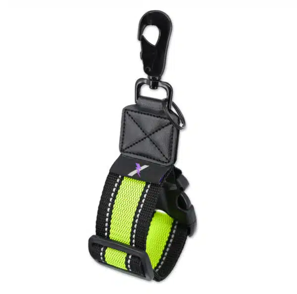 lightning x xl extra wide glove strap clip hook holder for firefighter fire mechanics safety work welding gardening construction gloves reflective hi-vis nylon & leather w/ key ring