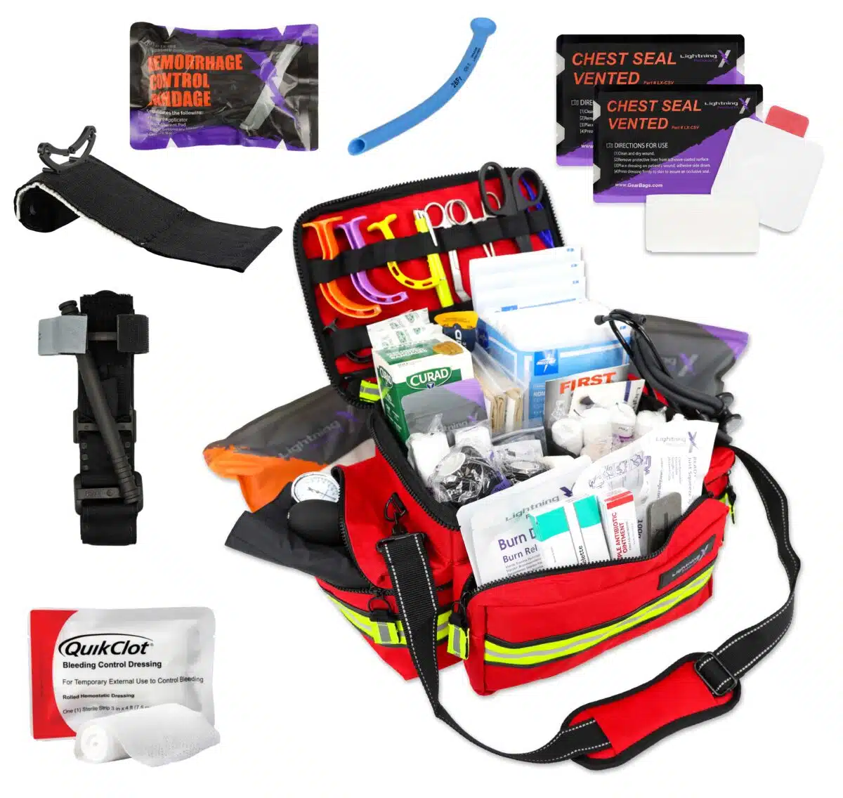 Mid-Sized EMT Bag w/ Standard Fill Kit + Trauma Pak  | LXMB25 - Image 2