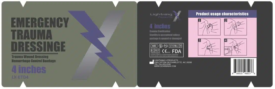 Emergency Trauma Dressing 4" | LX-ETD4
