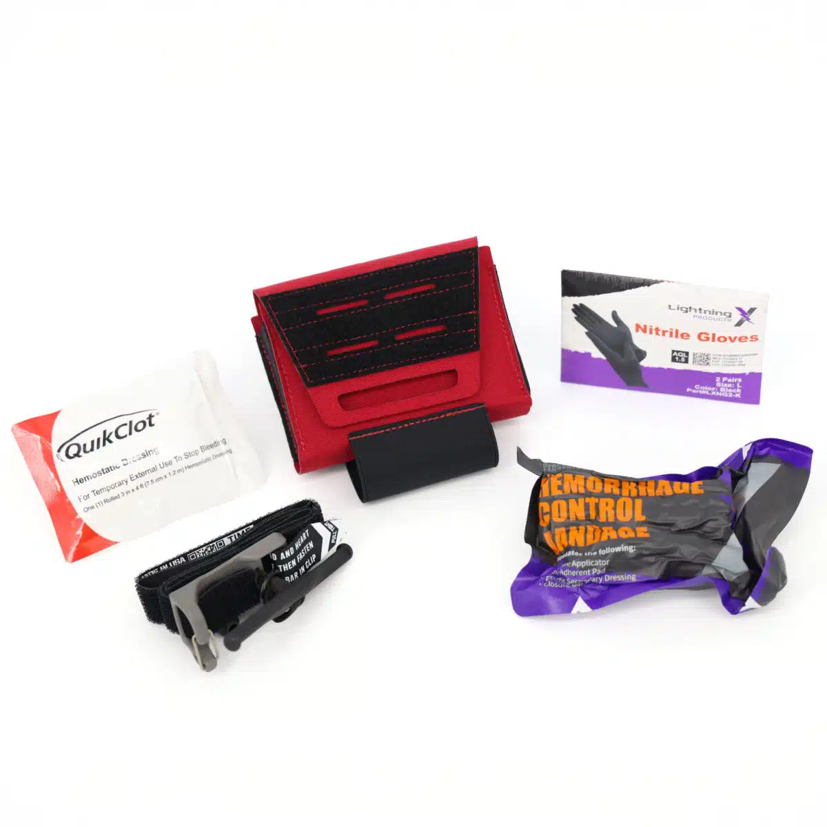 Tactical Hip Pouch IFAK Kit w/ QuikClot + ETQ | PB5-HP-SK