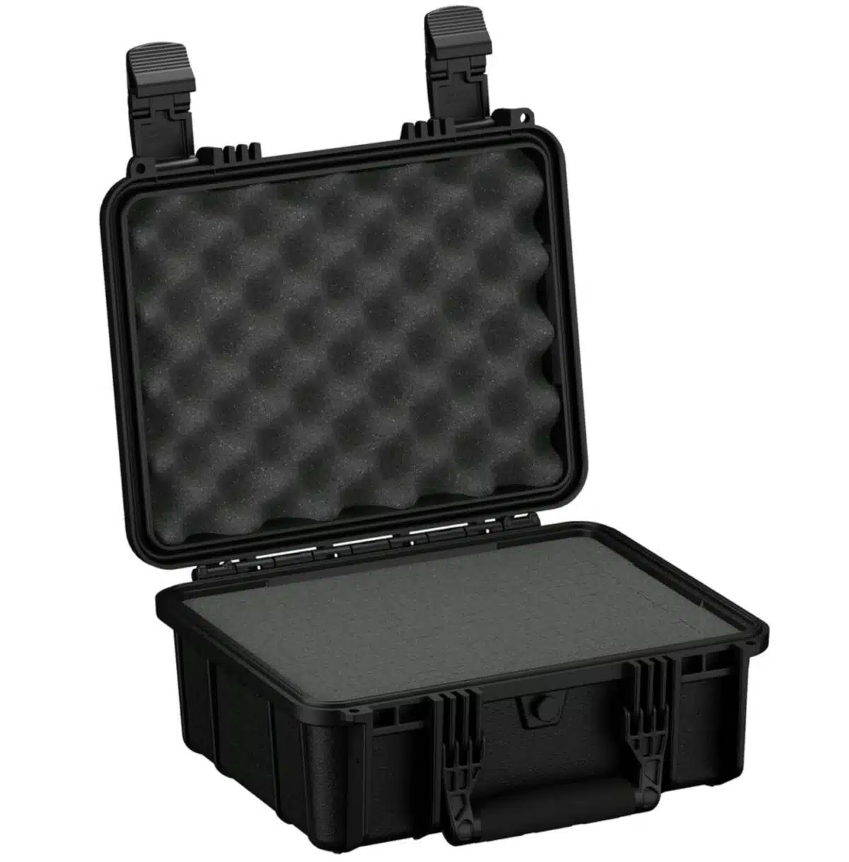 Lightning X Air Tight Water Tight Hard Case; 14" Medium w/ Universal Pluckable Foam - BLACK