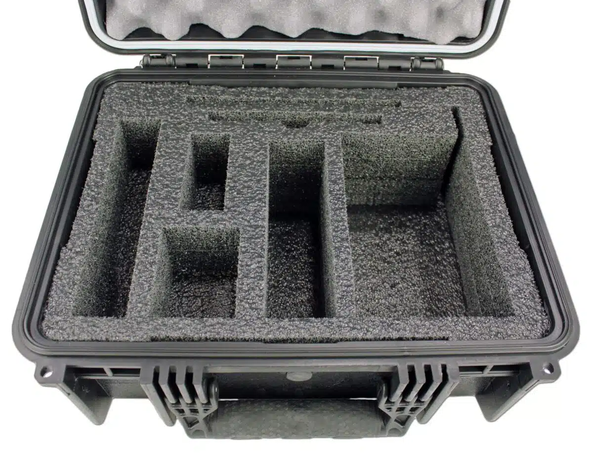 Lightning X Air Tight Water Tight Hard Case; 14" Medium w/ Custom Foam for Range Kit - BLACK