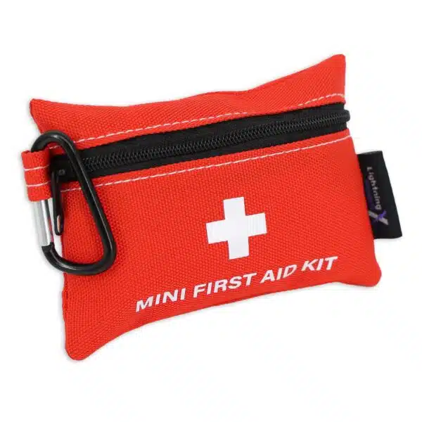 Lightning X Pocket-Sized Portable Mini First Aid Kit w/ Carabiner | LXFAK-MINI