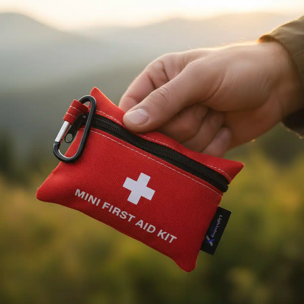 Lightning X Pocket-Sized Portable Mini First Aid Kit w/ Carabiner | LXFAK-MINI